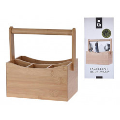 Подставка для столовых приборов EH 23X14X23.5cm, бамбук