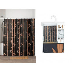 Шторка для душа 180X180cm Tendance черн "бамбук коричн",PEVA