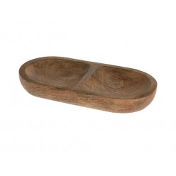 Поднос дерево манго 2 секции 20X10X2.5cm