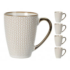 Чашка 370ml Metallic Glazed Rim, керамика