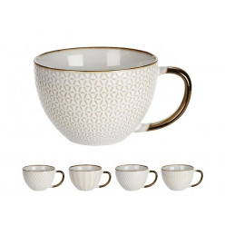 Чашка 460ml Metallic Glazed Rim, керамика