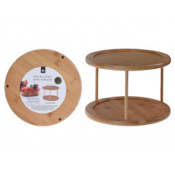 Подставка сервировочная 2 яруса D25cm, H17.5cm, бамбук