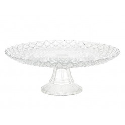 Блюдо сервировочное на ножке Diamond D26, H9.5cm, стекло