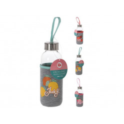 Бутылка питьевая EH 0.4l, стеклянная, 19cm, в чехле