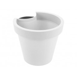Вазон для цветов с выемкой для трубы D24, H21cm, белый