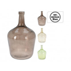 Ваза стеклянная "Бутыль" 2l, H25сm, D13cm, 3цвета