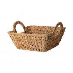 Корзина плетеная из тростника 30X27X11 см, с ручками