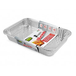 Формы алюминиевые GioStyle 2шт,110µm,31X21X4cm, 6 порций
