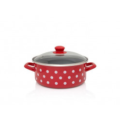 Кастрюля эмалированная Classic 20cm, 2.75l, крышка стекло