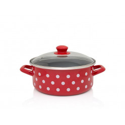 Кастрюля эмалированная Classic 24cm, 4.75l, крышка стекло