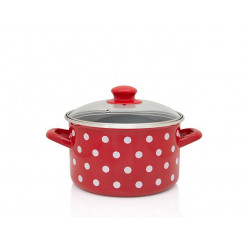 Кастрюля эмалированная Classic 20cm, 4l, крышка стекло