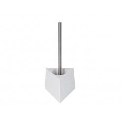 Щетка WC c подставкой MSV Suez 14.2X12.5X30cm, белая, полирезин
