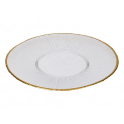 Тарелка сервировочная 31cm Golden Rim, стекло