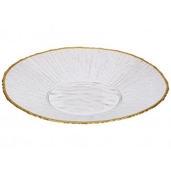 Тарелка десертная 21cm Golden Rim, стекло