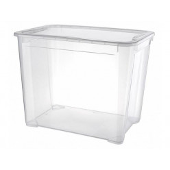 Контейнер с крышкой Econova Cristal 70l, 55.5X39X43.5cm, прозрачный