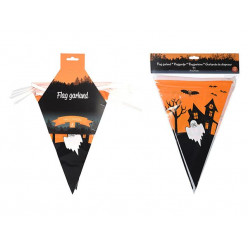 Гирлянда Halloween "Флажки" 12 шт, бумага