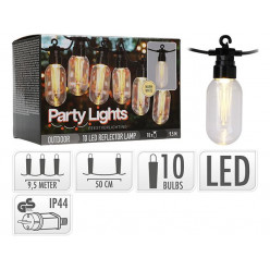 Гирлянда уличных ламп 10LED, 9.5m, D4.5cm