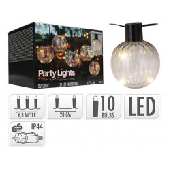 Гирлянда уличных ламп 10LED, 6.8m, D8cm