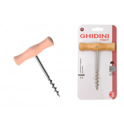 Штопор ручной с деревянной рукояткой Ghidini Daily 12cm