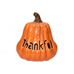 Сувенир LED Тыква AF 18X15cm Thankful, керамика