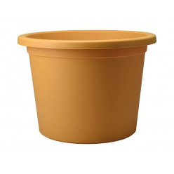 Вазон для цветов "Классик" D34cm, H24cm, пластик, желтый