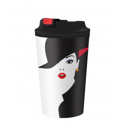 Термостакан Phibo 350ml с клапаном "Фэшн", черный