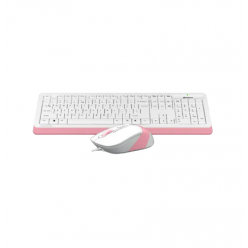 Клавиатура и мышь A4Tech F1010, Проводное, Белый/Розовый