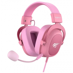 Игровая Гарнитура Havit H2002d, Проводной аналоговый, Розовый
