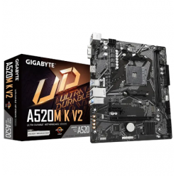 Материнская плата Gigabyte A520M K V2, AM4, AMD A520, Micro-ATX