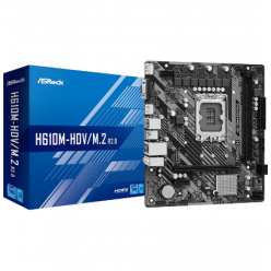 Материнская плата ASRock H610M-HDV/M.2 R2.0, LGA1700, Intel H610, Micro-ATX