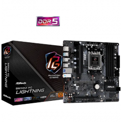 Материнская плата ASRock B650M PG LIGHTNING, AM5, AMD B650, Micro-ATX