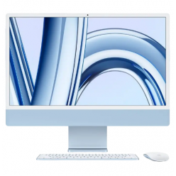 Моноблок Apple iMac A2874, 24", M3 with 8-core CPU and 8-core GPU, 16Гб/512Гб, macOS Sonoma, Синий