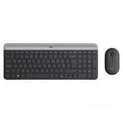 Клавиатура и мышь Logitech MK470, Беспроводное, Графитовый