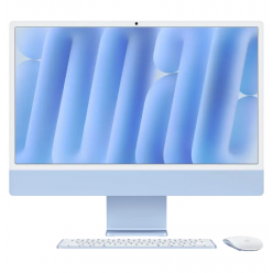 Моноблок Apple iMac A3247, 24", M4 with 8-core CPU and 8-core GPU, 16Гб/256Гб, macOS Sequoia, Синий