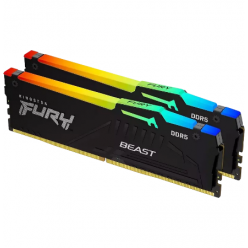 Оперативная память Kingston FURY Beast RGB, DDR5 SDRAM, 6000 МГц, 32 Гб, KF560C30BBEAK2-32