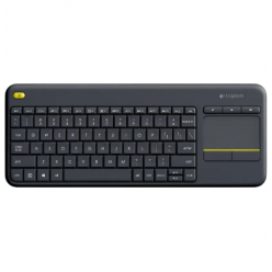 Клавиатура Logitech K400 Plus, Беспроводное, Чёрный