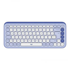 Клавиатура Logitech POP ICON, Беспроводное, Liliac | White