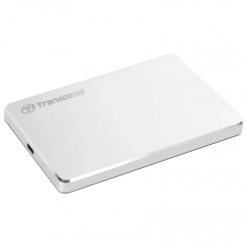 Внешний портативный жесткий диск Transcend StoreJet 25C3S, 1 TB, Серебристый (TS1TSJ25C3S)