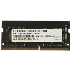 Оперативная память Apacer AS04GGB26CQTBGH, DDR4 SDRAM, 2666 МГц, 4Гб