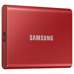 Внешний портативный SSD накопитель Samsung Portable SSD T7, 1 ТБ, Красный (MU-PC1T0R/WW)