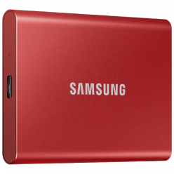 Внешний портативный SSD накопитель Samsung T7, 500 ГБ, Красный (MU-PC500R/WW)