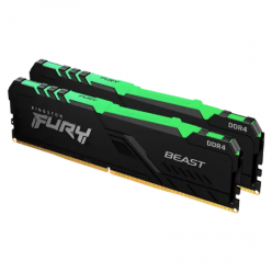 Оперативная память Kingston FURY Beast RGB, DDR4 SDRAM, 3600 МГц, 16Гб, KF436C17BBAK2/16