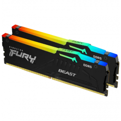 Оперативная память Kingston FURY Beast RGB, DDR5 SDRAM, 6000 МГц, 16Гб, KF560C40BBAK2-16