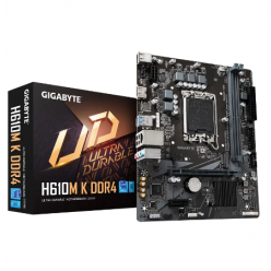 Материнская плата Gigabyte H610M K DDR4, LGA1700, Intel H610, Micro-ATX