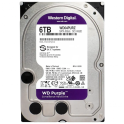 Жесткий диск Western Digital WD Purple, 3.5", 6 ТБ <WD64PURZ>