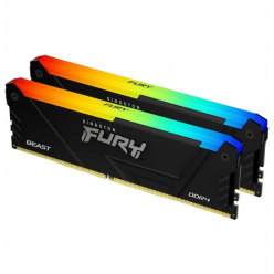 Оперативная память Kingston FURY Beast RGB, DDR4 SDRAM, 3200 МГц, 64Гб, KF432C16BB2AK2/64