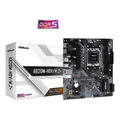 Материнская плата ASRock A620M-HDV/M.2+, AM5, AMD A620, Micro-ATX