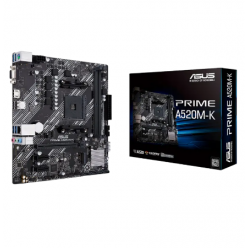 Материнская плата ASUS PRIME A520M-K, AM4, AMD A520, Micro-ATX
