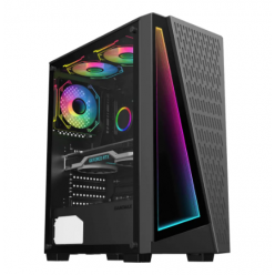 Компьютерный корпус Gamemax Prism, Midi-Tower, Без блока питания, Чёрный