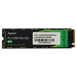 Накопитель SSD Apacer AS2280P4U, 256Гб, AP256GAS2280P4U-1